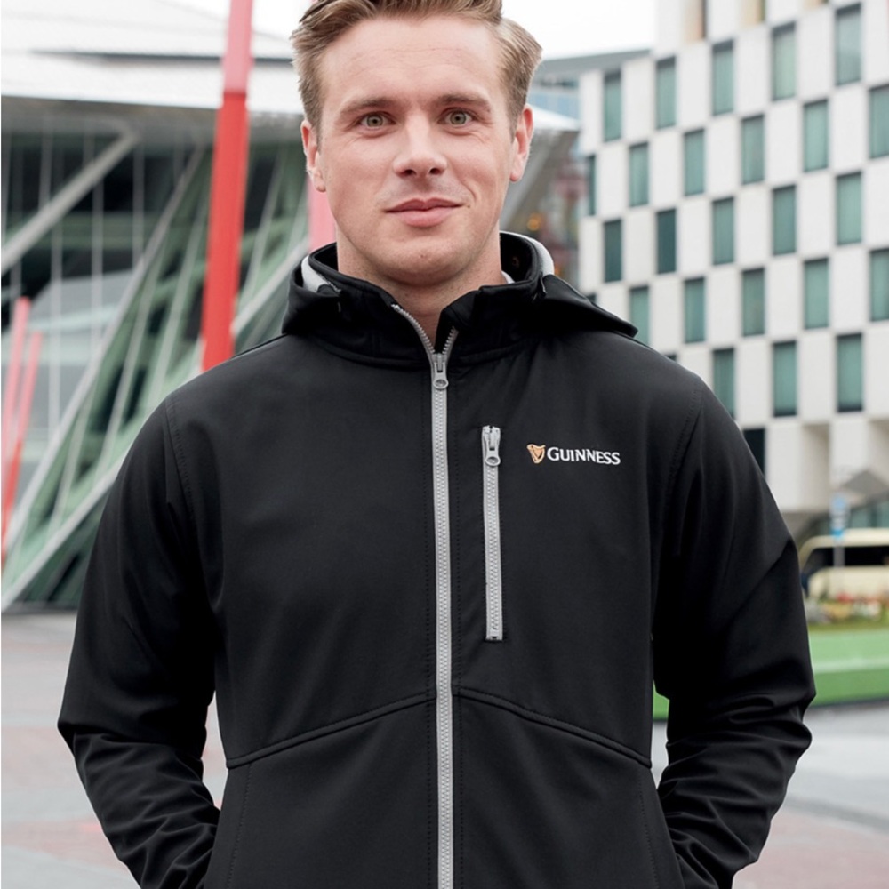 Guinness Black Fleece Lined Windbreaker